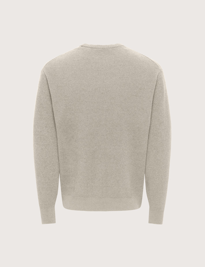 Only & Sons Pull Homme Rodger Beige - 2