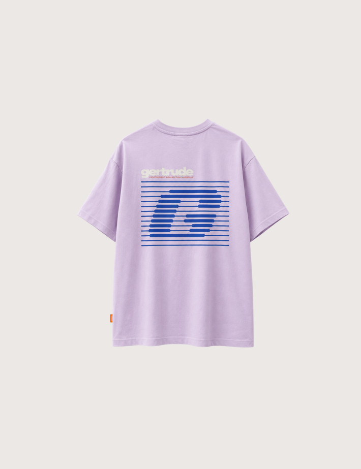 GERTRUDE T-Shirt Enfant Manches Courtes Little Leon Stripes Lilas