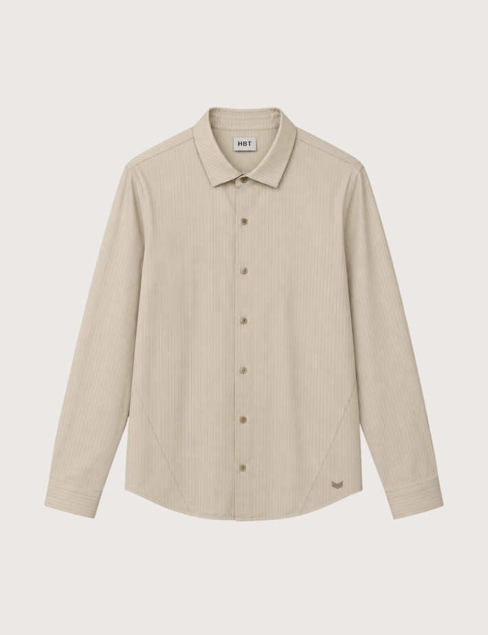 HBT TAILOR CHIC SHIRTING STRIPES | MILORD Chemise Homme Beige