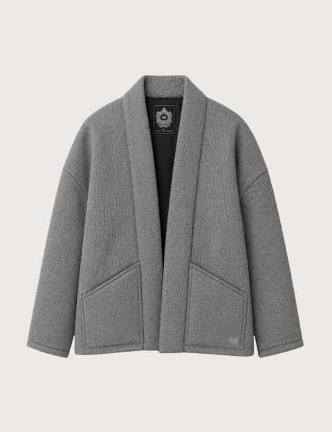 HBT DENIM WAFFLE CHINE | INGRID Kimono Femme Gris