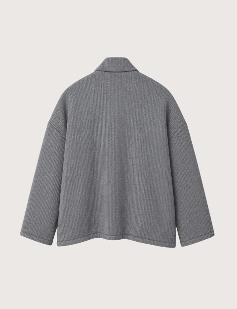 HBT DENIM WAFFLE CHINE | INGRID Kimono Femme Gris - 2