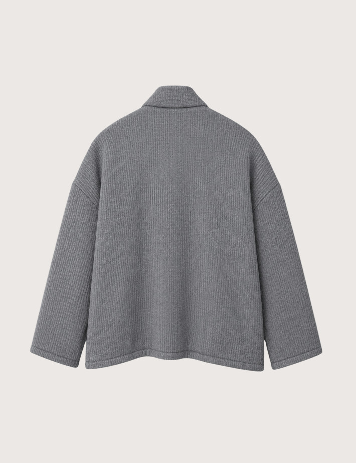 HBT DENIM WAFFLE CHINE | INGRID Kimono Femme Gris - 2