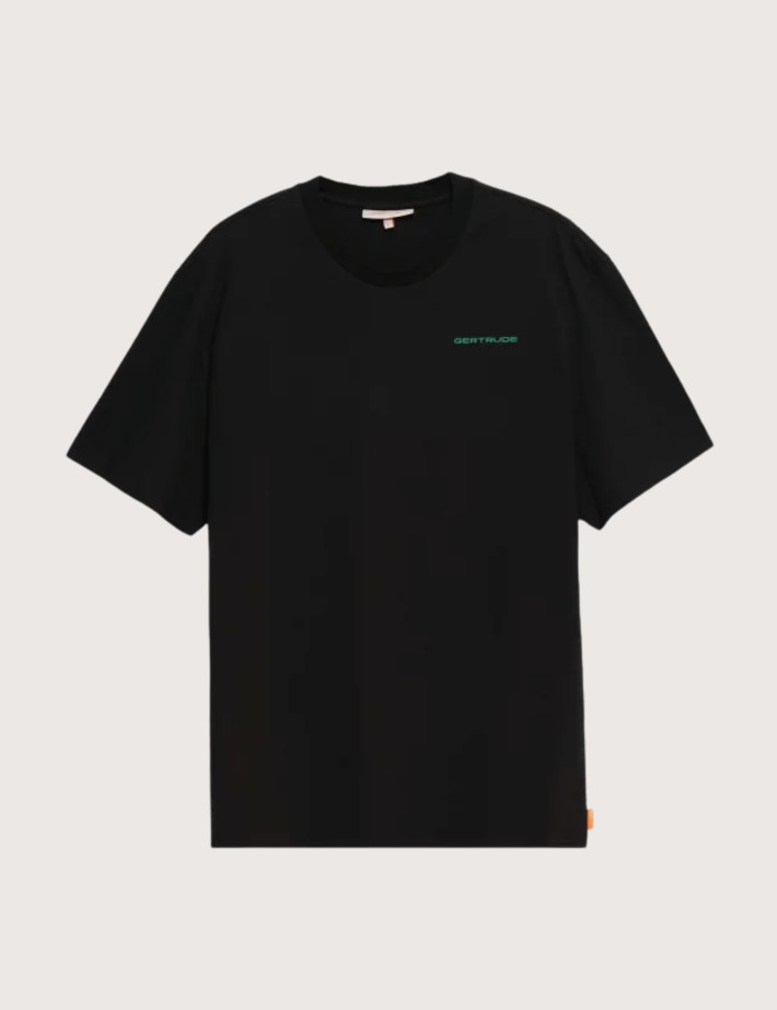 GERTRUDE T-Shirt Mixte Manches Courtes Leon Geo Noir
