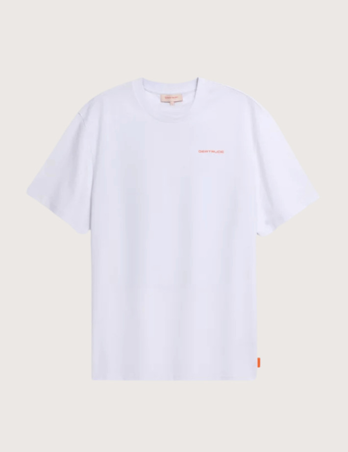 GERTRUDE T-Shirt Mixte Manches Courtes Leon Geo Blanc