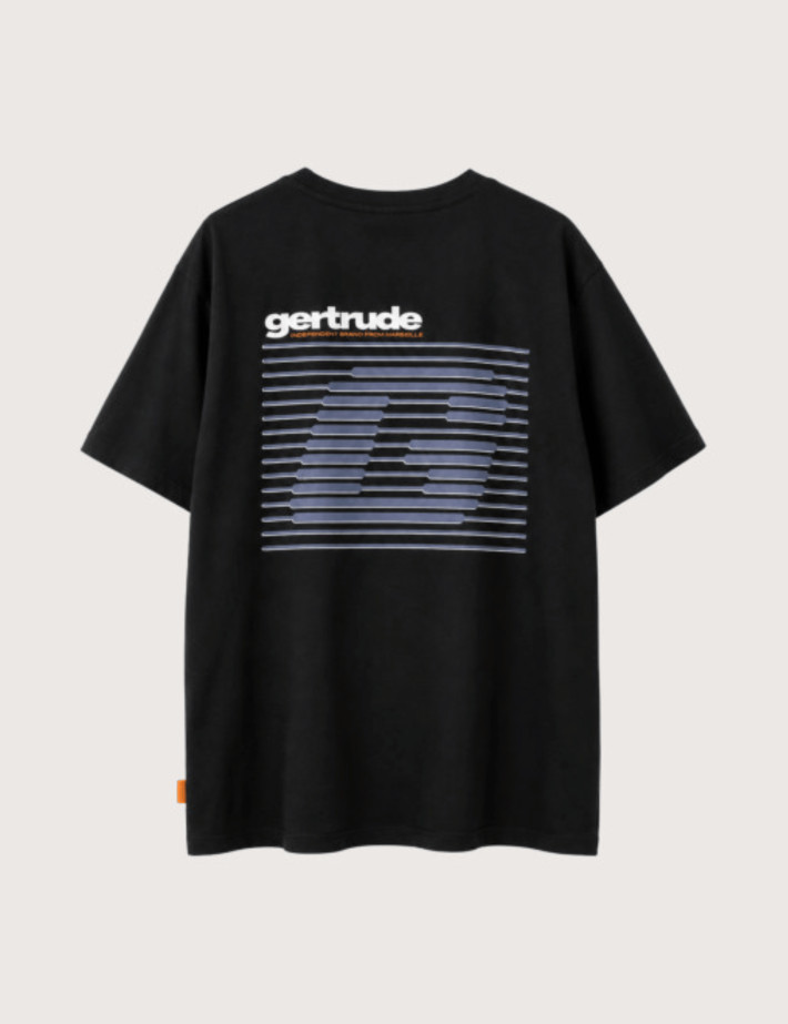 GERTRUDE T-Shirt Mixte Manches Courtes Leon Stripe Noir