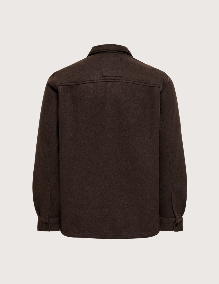 Only & Sons Surchemise Homme Ash Laine Marron - 2