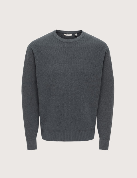 Only & Sons Pull Homme Rodger Gris