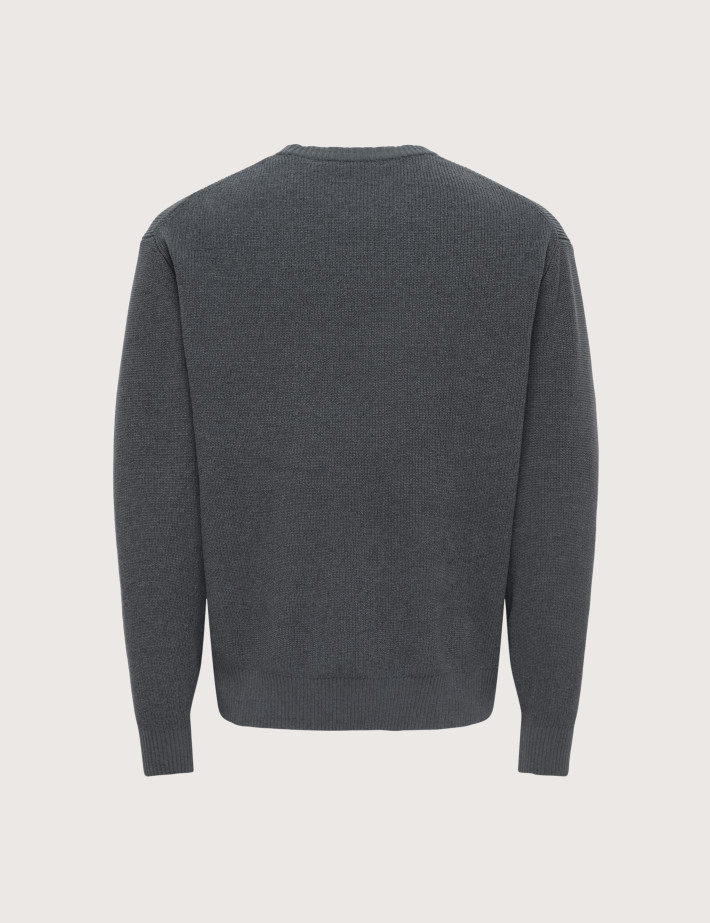 Only & Sons Pull Homme Rodger Gris - 2