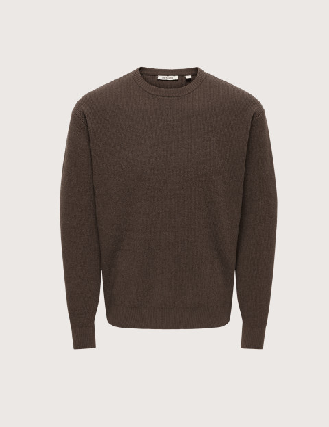 Only & Sons Pull Homme Rodger Marron