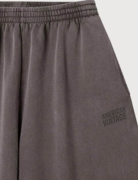 American Vintage Bas de Jogging Ample Femme Jitbay Cendre Vintage - 7
