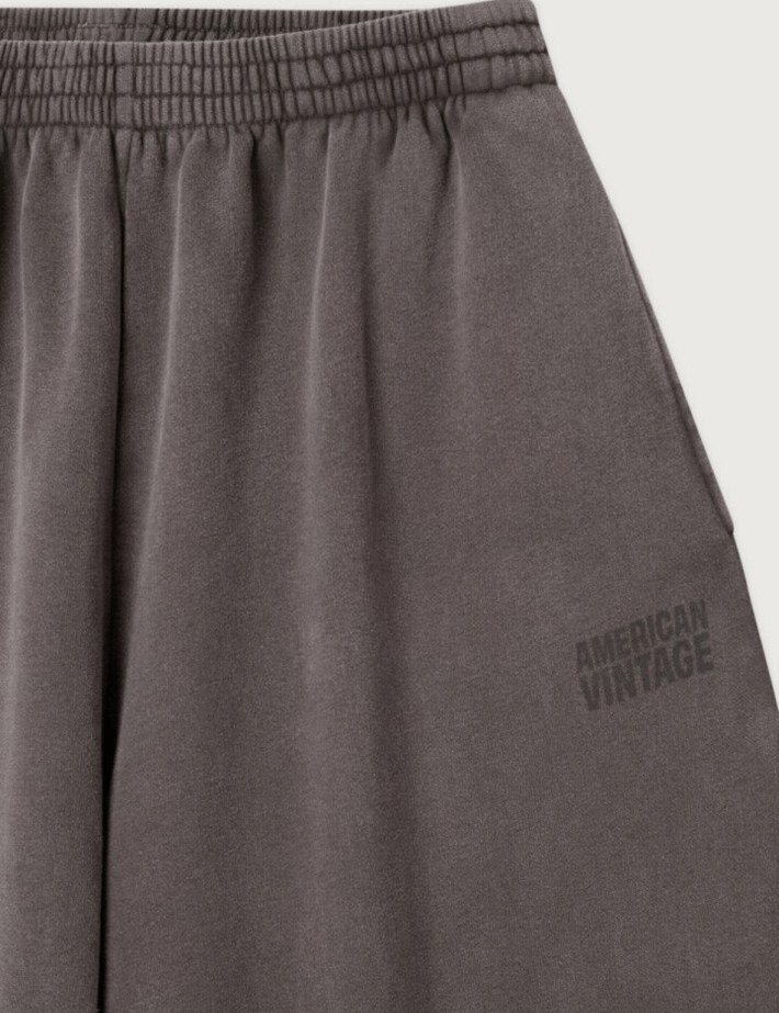 American Vintage Bas de Jogging Ample Femme Jitbay Cendre Vintage - 7