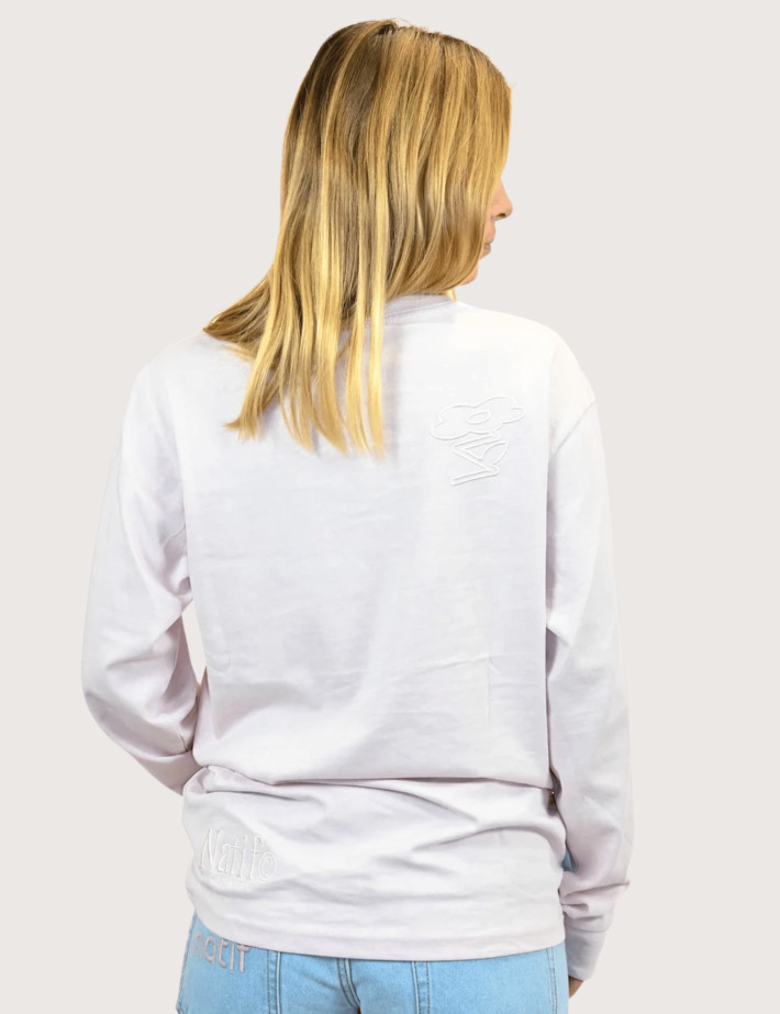Natif T-Shirt Unisexe Manches Longues New Original Violet - 2