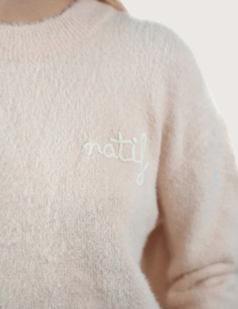 Natif Pull Femme en Maille Fine Bella Rose - 2