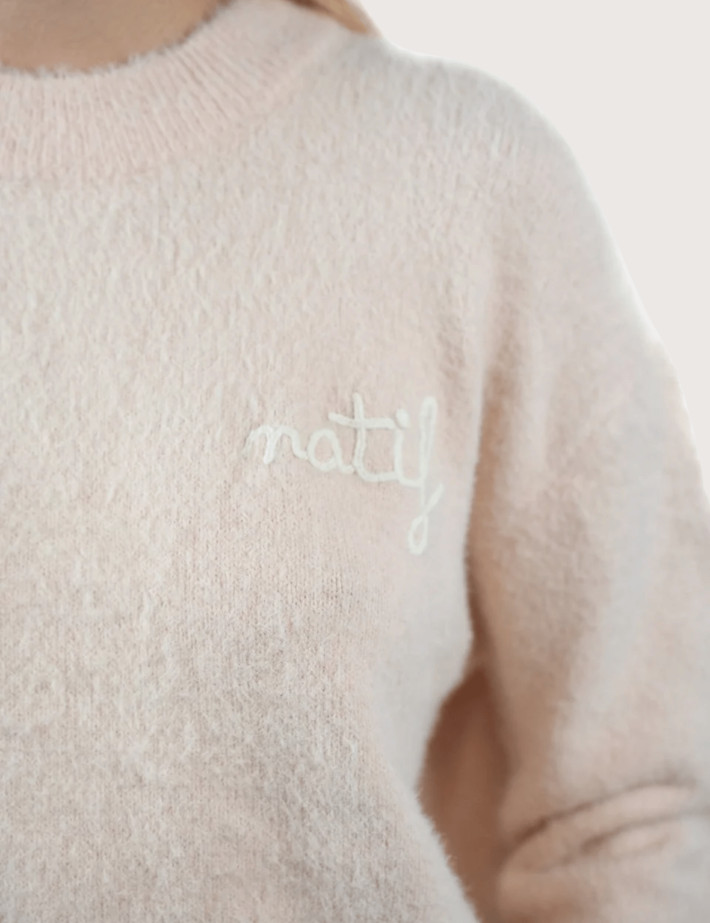 Natif Pull Femme en Maille Fine Bella Rose - 2