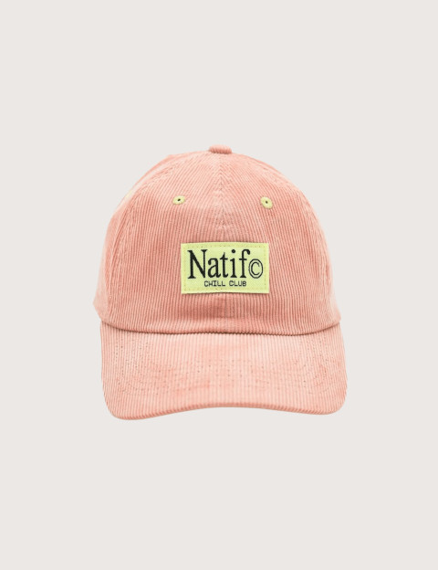 Natif Casquette Velours Côtelé Chill Club Rose