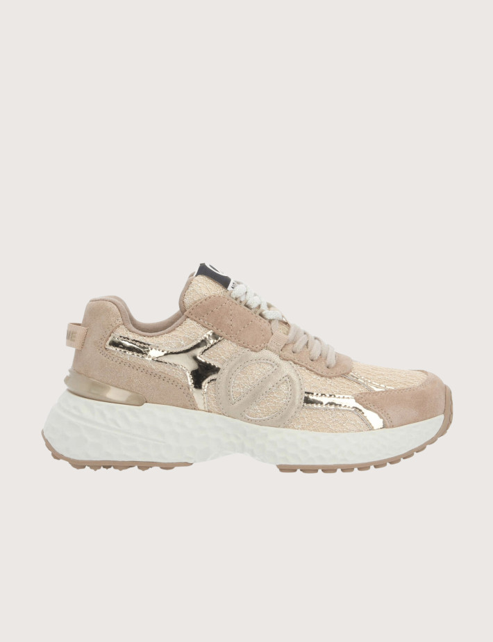 No Name Baskets Femme Carter 2.0 Runner Doré Beige