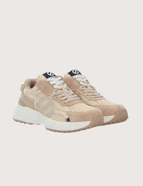 No Name Baskets Femme Carter 2.0 Runner Doré Beige - 2