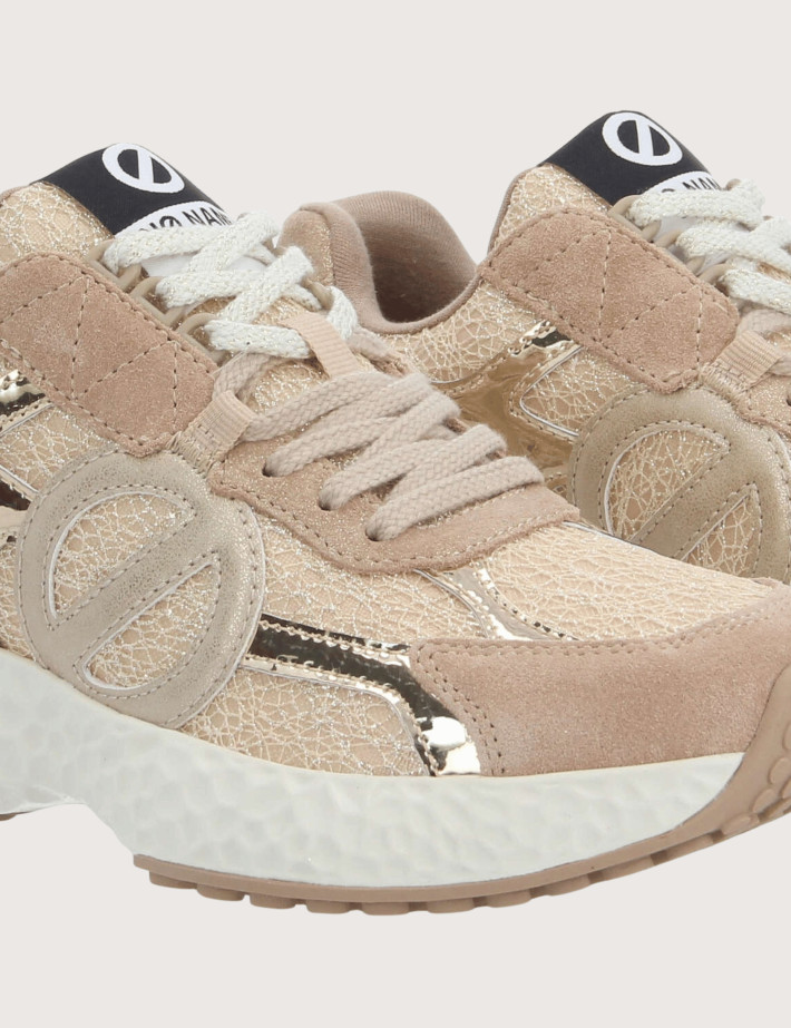 No Name Baskets Femme Carter 2.0 Runner Doré Beige - 4