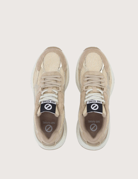 No Name Baskets Femme Carter 2.0 Runner Doré Beige - 5
