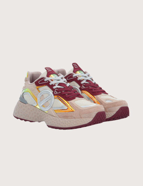 No Name Baskets Femme Carter 2.0 Tech Suède Crème Nude Cherry - 2