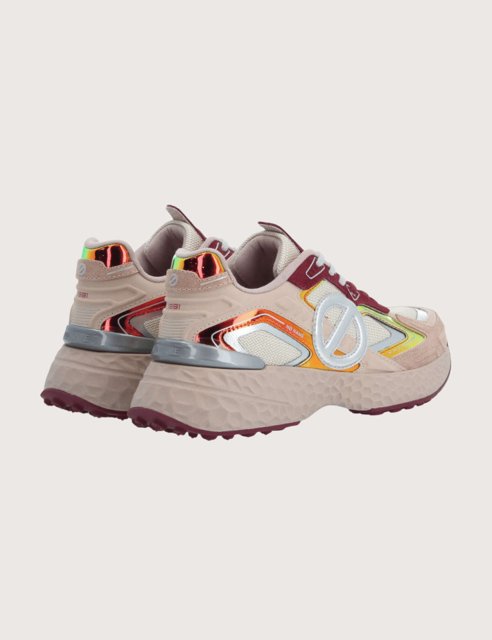 No Name Baskets Femme Carter 2.0 Tech Suède Crème Nude Cherry - 3