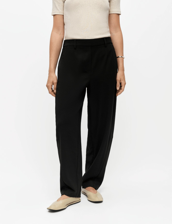 OBJECT Pantalon Femme Coupe Barrel Lisa Noir - 2