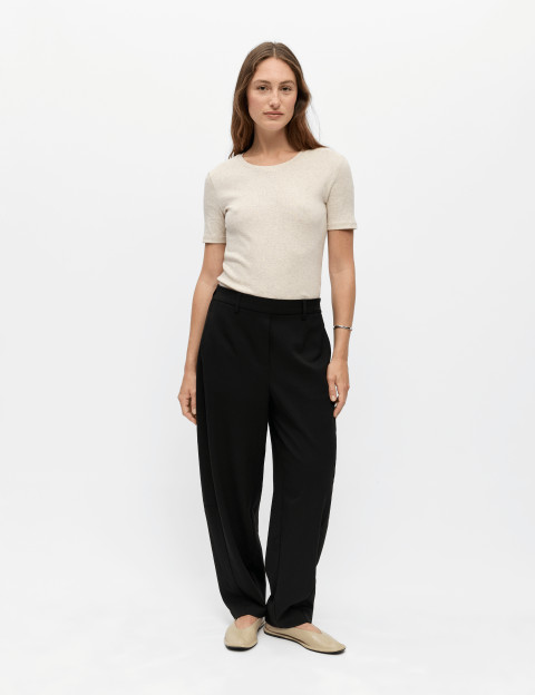 OBJECT Pantalon Femme Coupe Barrel Lisa Noir - 3