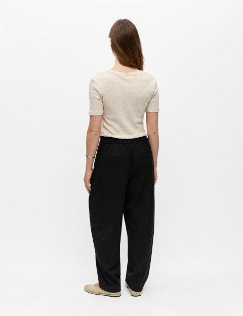 OBJECT Pantalon Femme Coupe Barrel Lisa Noir - 4