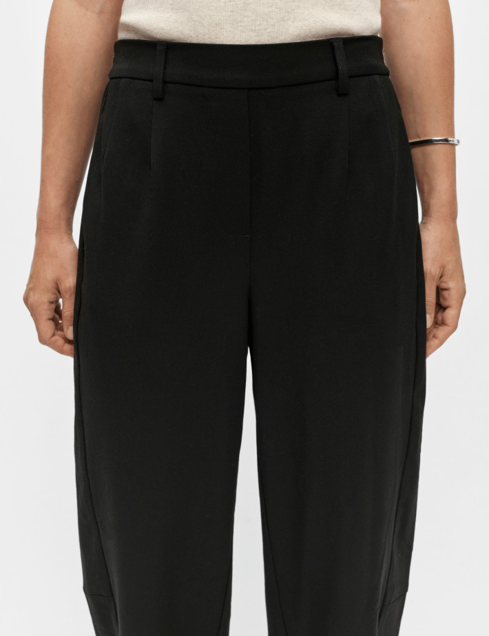 OBJECT Pantalon Femme Coupe Barrel Lisa Noir - 5