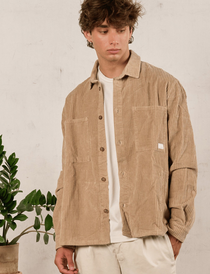 S001 Surchemise Homme Corduroy Sand - 3