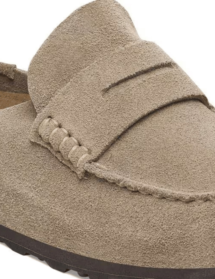 Birkenstock Mocassins Homme Naples Wrapped Suède Taupe - 4
