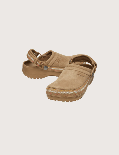 Crocs Sabots Suède Vegan Stitch Clog Camel - 6