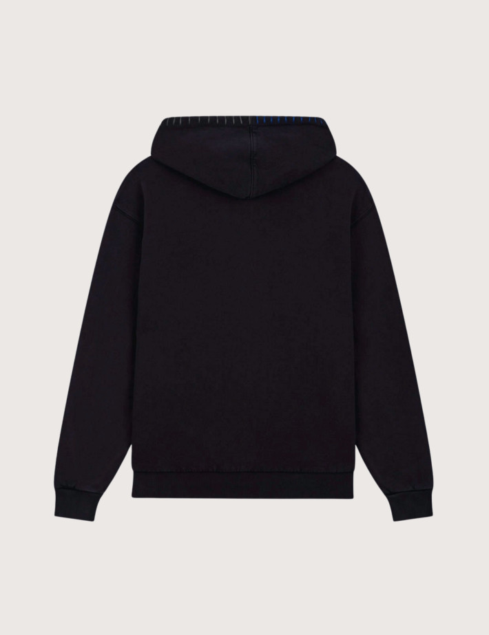 Eleven Paris Sweat à Capuche Mixte Cordons Colorés Moon Noir - 10