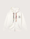 Eleven Paris Sweat à Capuche Mixte Cordons Colorés Moon Beige