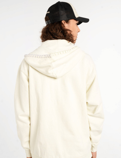 Eleven Paris Sweat à Capuche Mixte Cordons Colorés Moon Beige - 8
