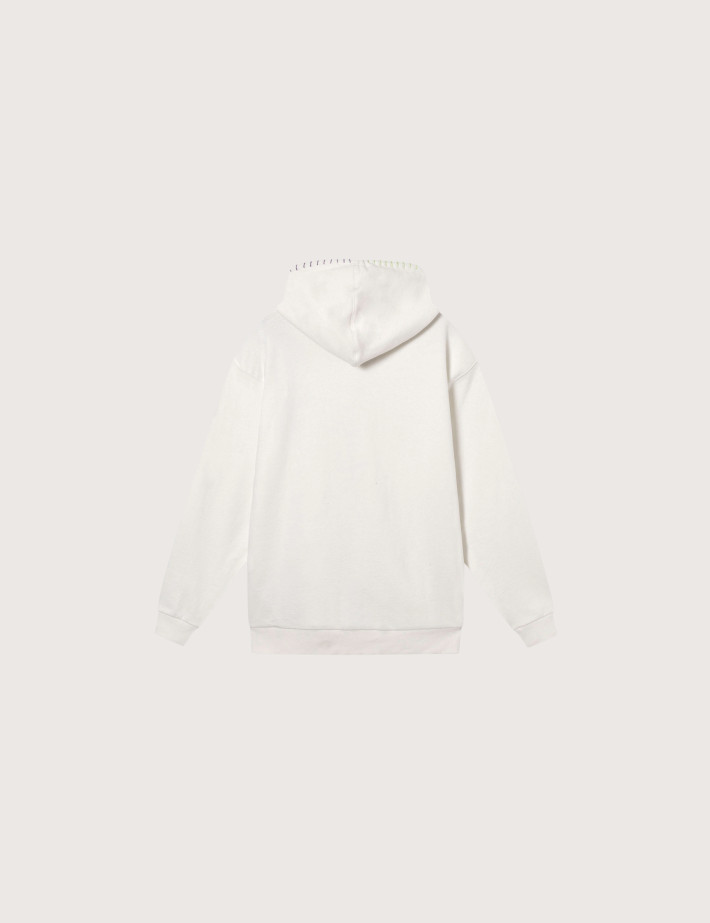 Eleven Paris Sweat à Capuche Mixte Cordons Colorés Moon Beige - 11