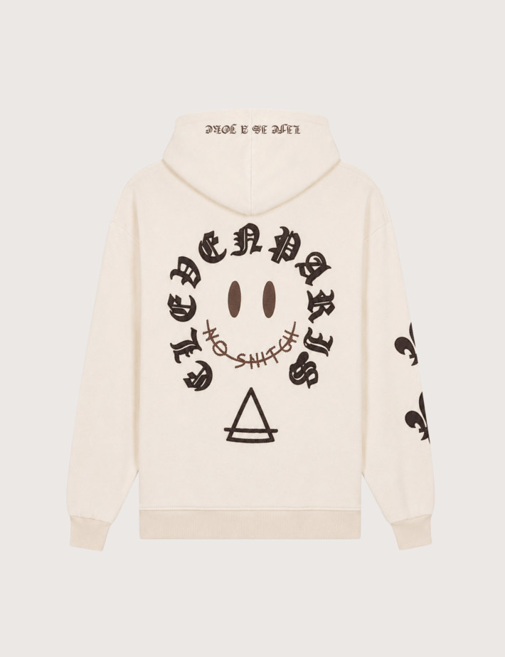 Eleven Paris Sweat Mixte à Capuche Poncho Beige - 2