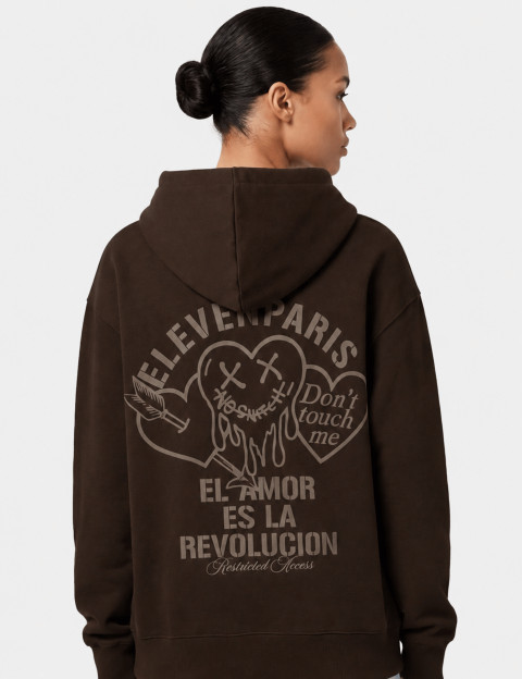 Eleven Paris Sweat à Capuche Mixte Thalia Cacao - 3