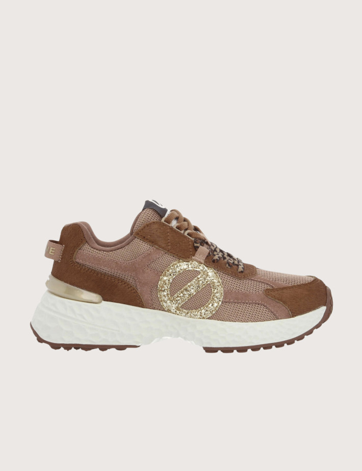 No Name Baskets Femme Carter 2.0 Runner Chocolat Doré