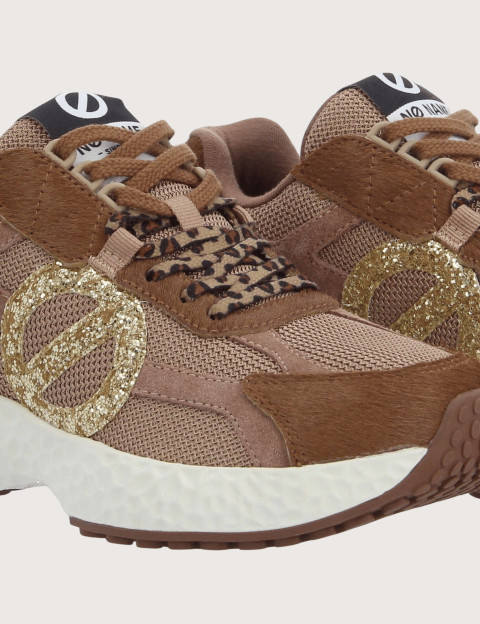 No Name Baskets Femme Carter 2.0 Runner Chocolat Doré - 4