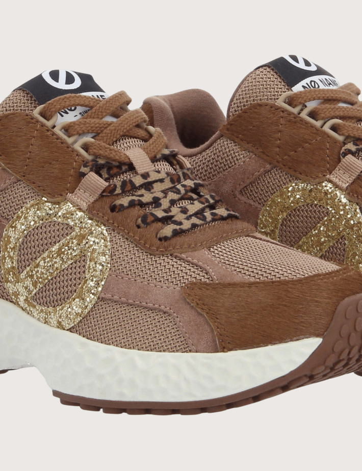 No Name Baskets Femme Carter 2.0 Runner Chocolat Doré - 4