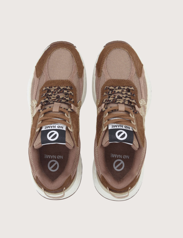 No Name Baskets Femme Carter 2.0 Runner Chocolat Doré - 5