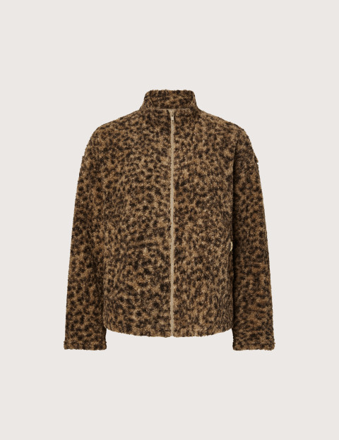 PIECES Veste Polaire Femme Katty Teddy Léopard