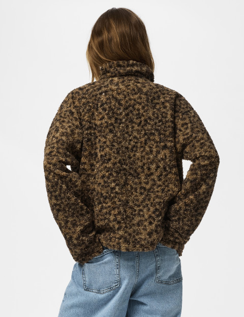 PIECES Veste Polaire Femme Katty Teddy Léopard - 4