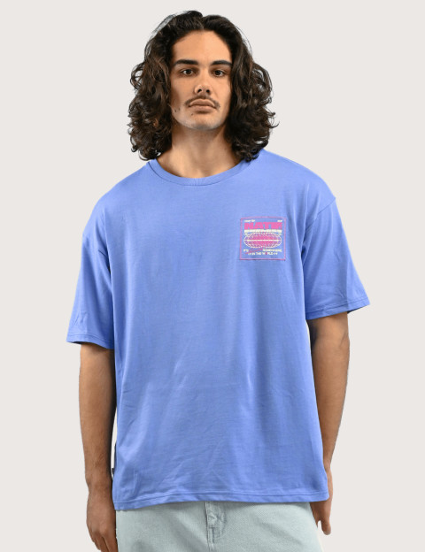 Natif T-Shirt Unisexe Manches Courtes Endless Summer 27 Bleu