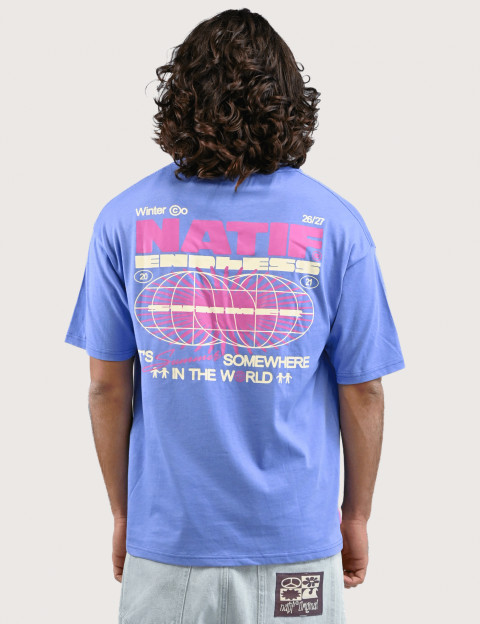 Natif T-Shirt Unisexe Manches Courtes Endless Summer 27 Bleu - 2