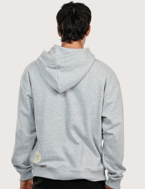 Natif Sweat Capuche Unisexe Logo Since 21 Gris Clair - 2