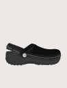 Crocs Sabots Suède Vegan Stitch Clog Noir