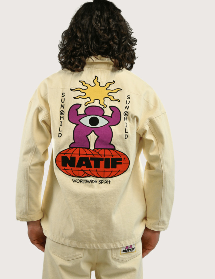 Natif Veste Unisexe Sunchild Denim Jaune