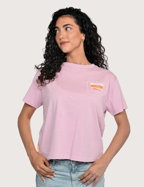 Natif T-Shirt Femme Manches Courtes Children Of The Sun Rose